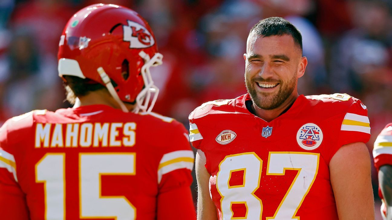 15 e 87 em campo, 1587 no tribunal: Mahomes e Kelce enfrentam ação por marca