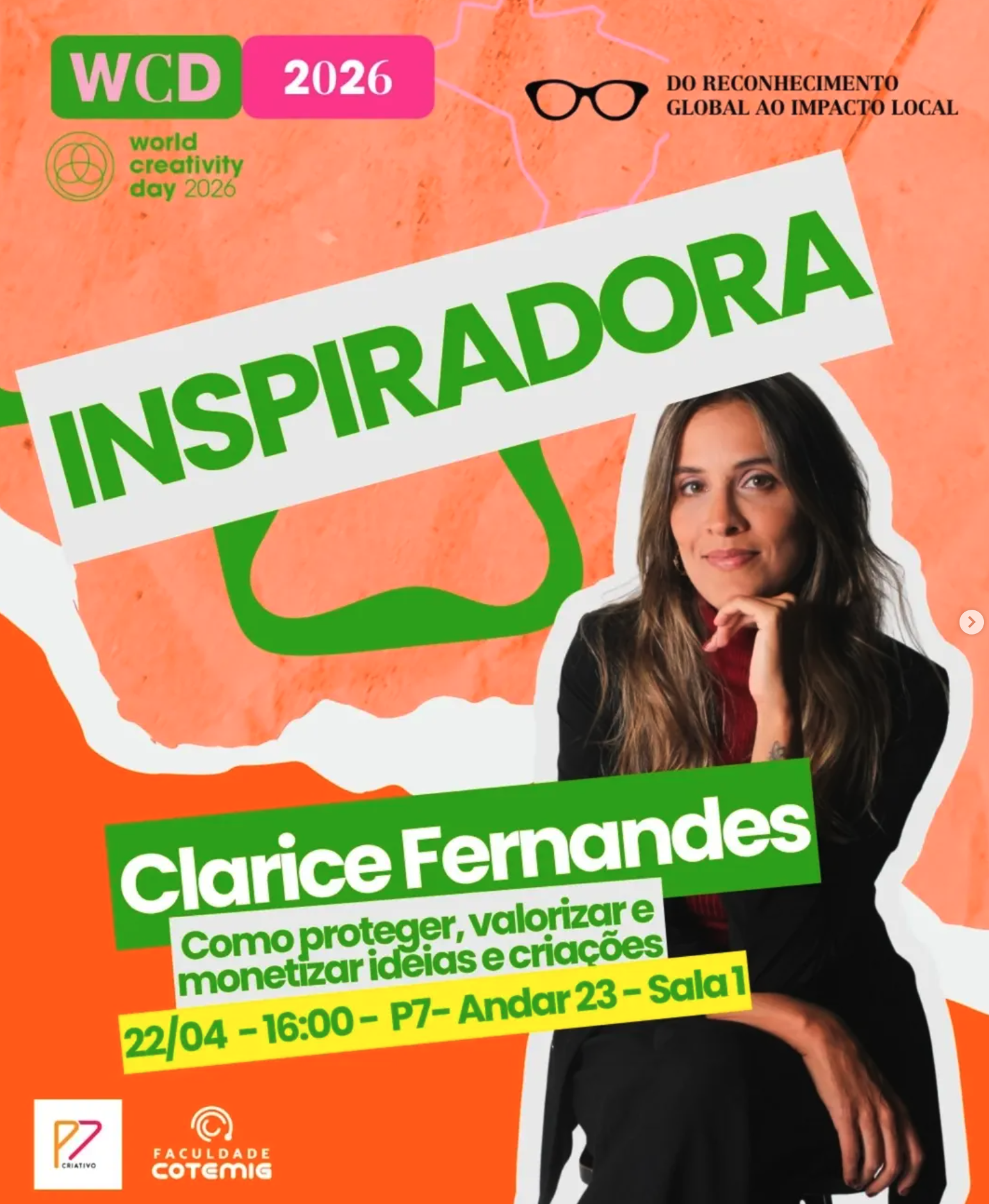 Clarice Fernandes no Dia Mundial da Criatividade